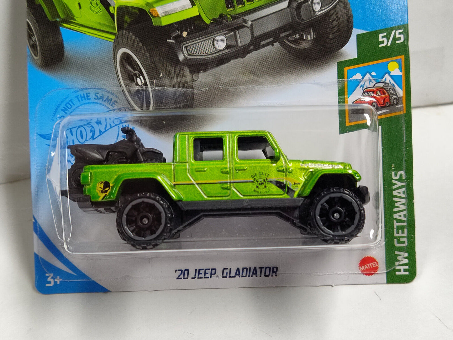 Hot Wheels #117 ML Getaways Series #5 '20 Jeep Gladiator BLISTER CRACKED