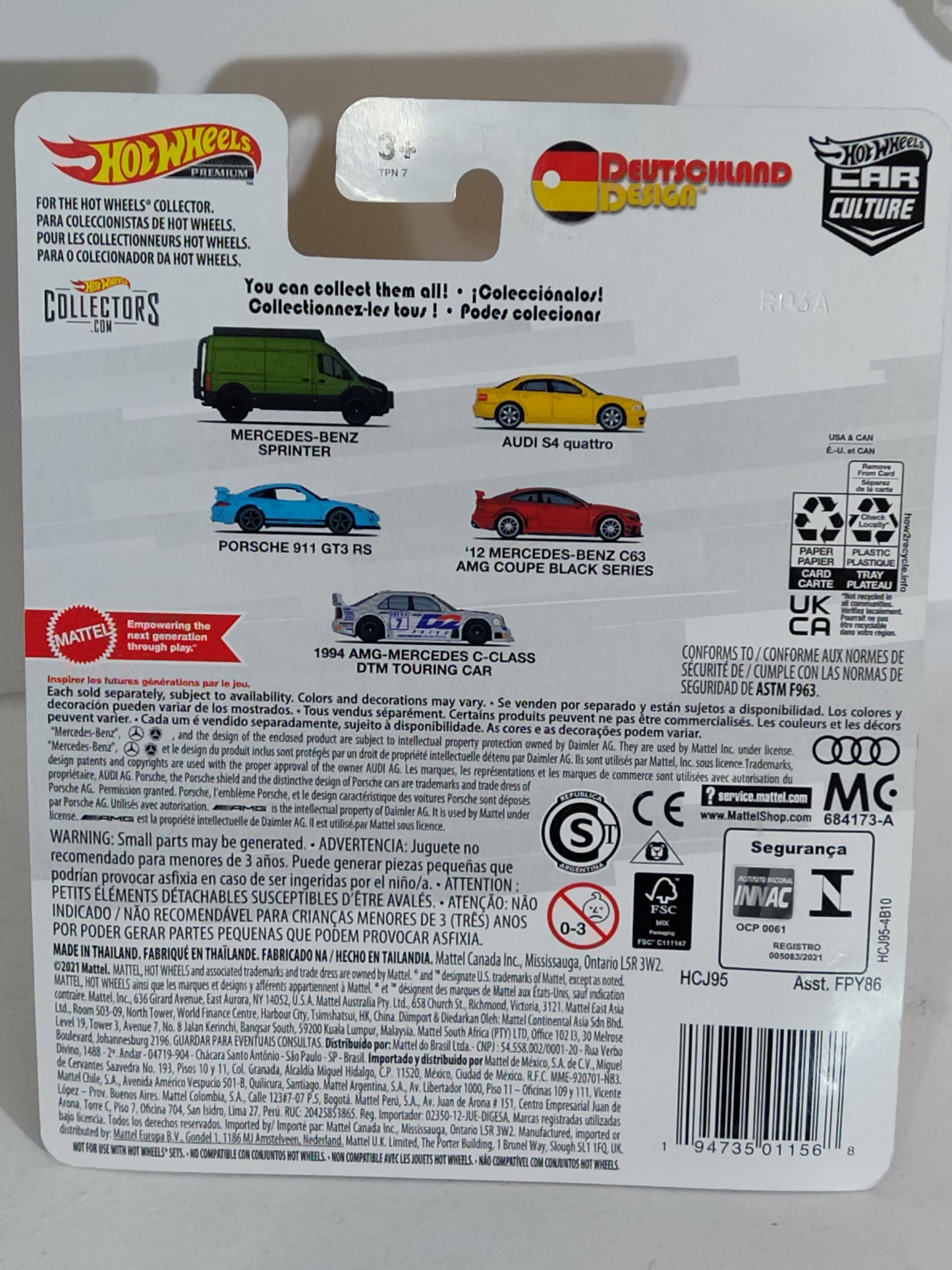 Hot Wheels HCJ95 Deutschland Design Series 2 Audi S4 Quattro (Box 9)