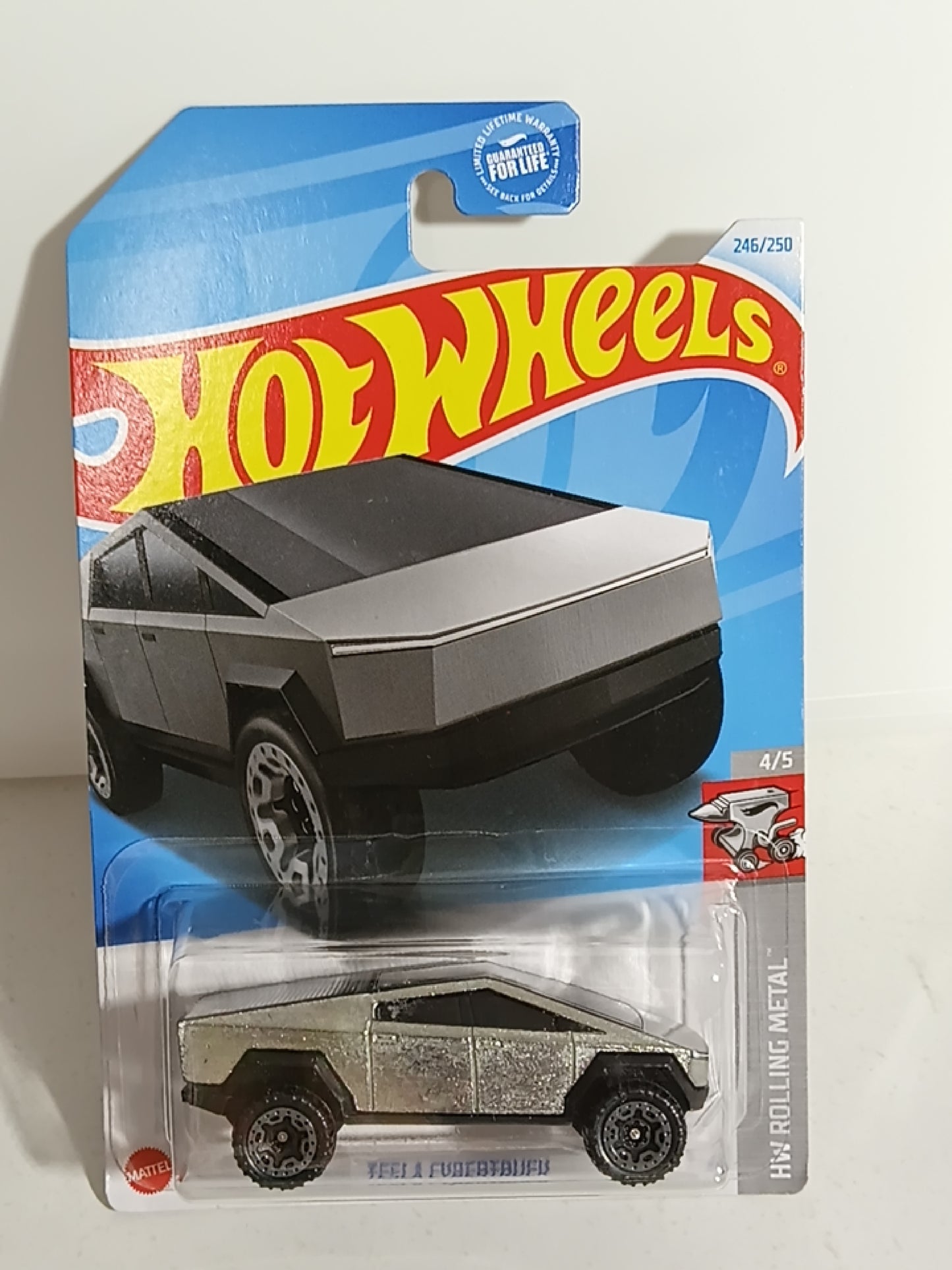 Hot Wheels Rolling Metal Series #4 Tesla Cybertruck BLISTER CRACKED ON LH SIDE