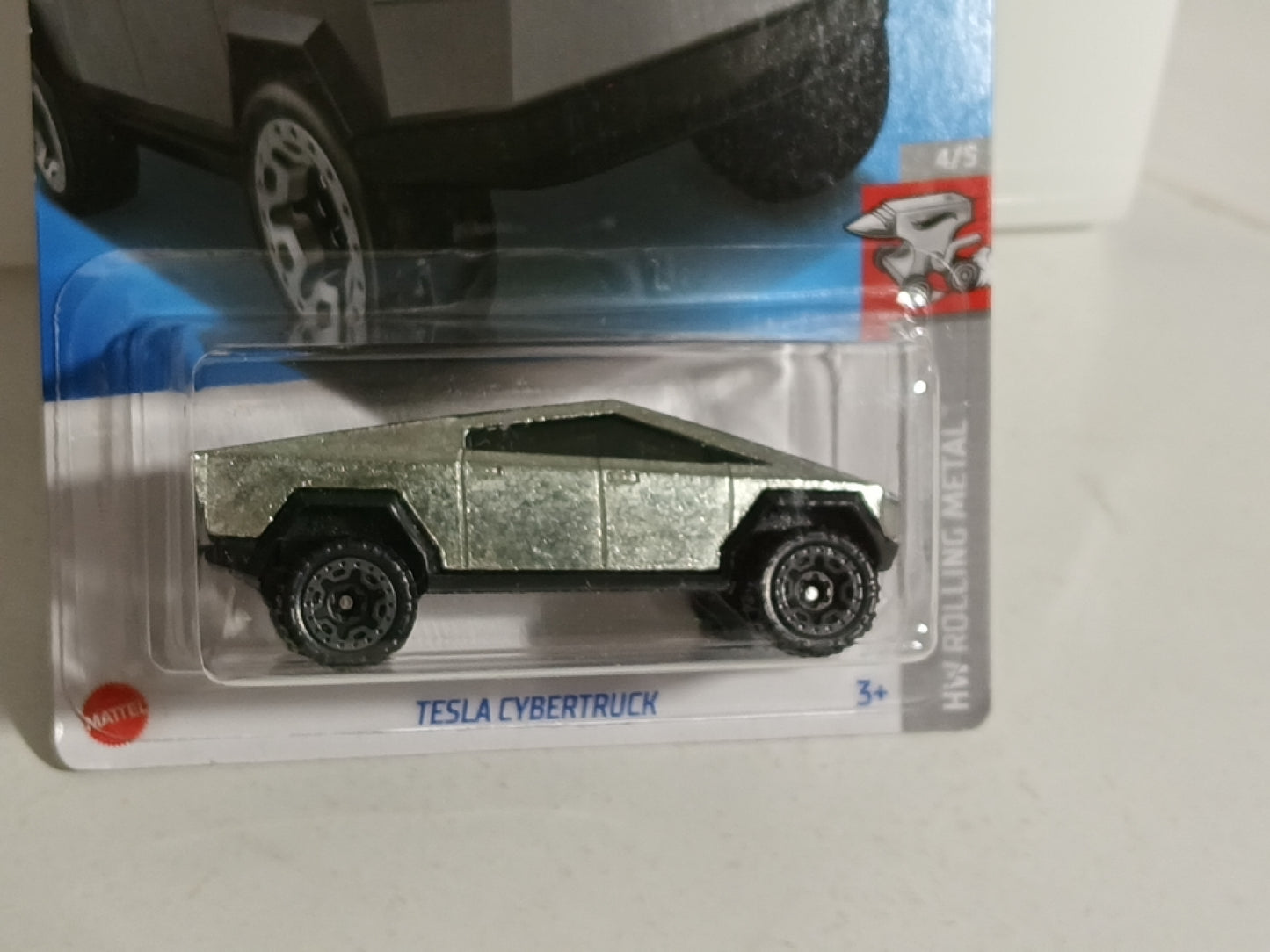 Hot Wheels Rolling Metal Series #4 Tesla Cybertruck BLISTER CRACKED ON LH SIDE